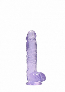 6" / 15 cm Realistic Dildo With Balls - Purple